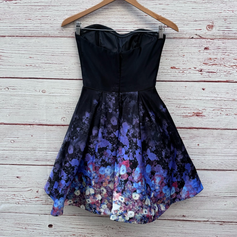 Betsy & Adam Printed Strapless Fit & Flare Dress Sz 2 - Picture 9 of 16